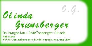 olinda grunsberger business card